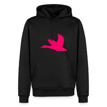 Duck – Perfect for hunters and nature lovers - Men’s Premium Organic Hoodie - black - Front - Nico (187cm)