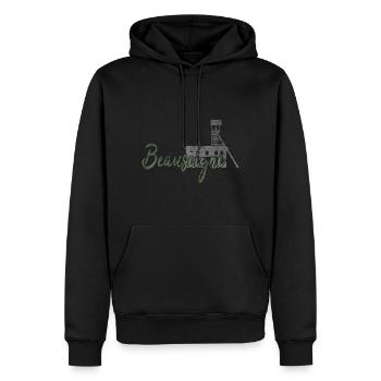 Beauseigne Parler Gaga Saint-Etienne Stéphanois - Sweat à capuche Premium bio Homme - noir - Devant - Nico (187cm)
