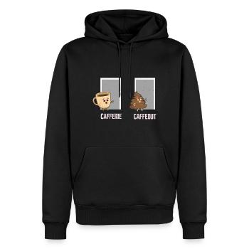 Koffein Koffout - Lustiges Kaffee - Männer Premium Bio Hoodie - Schwarz - Vorne - Nico (187cm)