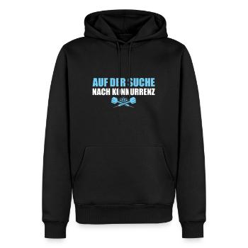 Dart Auf der Suche nach Konkurrenz Dartspieler - Männer Premium Bio Hoodie - Schwarz - Vorne - Nico (187cm)