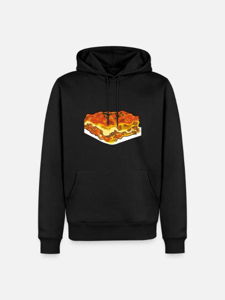 Lasagna Comic Style - Men’s Premium Organic Hoodie - black