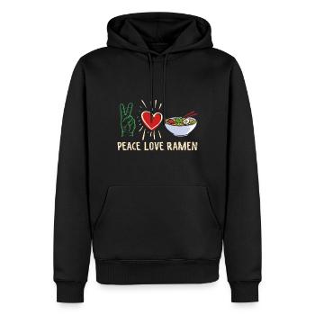 Lustige Ramen Lebensmittel Nudeln Japanisch Anime - Männer Premium Bio Hoodie - Schwarz - Vorne - Nico (187cm)