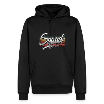 Squad - Männer Premium Bio Hoodie - Schwarz - Vorne - Nico (187cm)