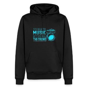 Schlagzeug Schlagzeuger Musiker - Männer Premium Bio Hoodie - Schwarz - Vorne - Nico (187cm)