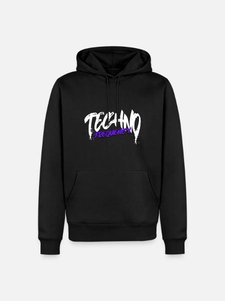 Techno - Sweat à capuche Premium bio Homme - noir