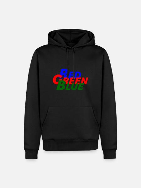 Red, Green and Blue - Men’s Premium Organic Hoodie - black