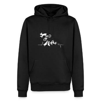 BMX / BMX Rad / Fahrrad / Geschenk / Radfahrer - Männer Premium Bio Hoodie - Schwarz - Vorne - Nico (187cm)