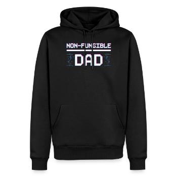 Nicht-fungible Papa Token NFTs Krypto Kunst Vater - Männer Premium Bio Hoodie - Schwarz - Vorne - Nico (187cm)