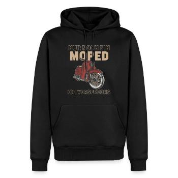 Nur noch ein Moped KR51 Schwalbe Vintage Retro - Männer Premium Bio Hoodie - Schwarz - Vorne - Nico (187cm)