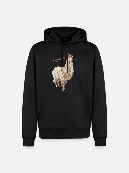 Lama - Men’s Premium Organic Hoodie - black