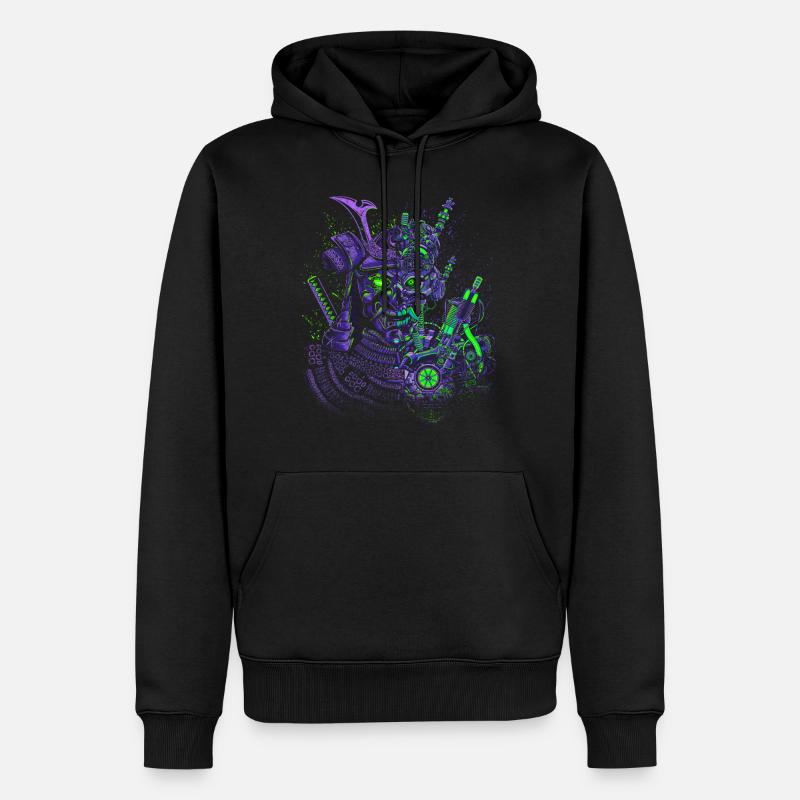 Samouraï robotique - Sweat à capuche Premium bio Homme - noir