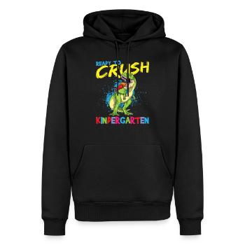 Ready To Crush Kindergarten Pre-K School T-Rex - Sweat à capuche Premium bio Homme - noir - Devant - Nico (187cm)