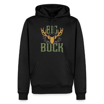 Big Buck Father Son Matching Hunting Gift - Männer Premium Bio Hoodie - Schwarz - Vorne - Nico (187cm)