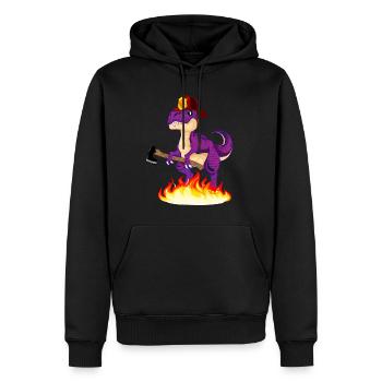 Feuerwehr Dinosaurier - Männer Premium Bio Hoodie - Schwarz - Vorne - Nico (187cm)
