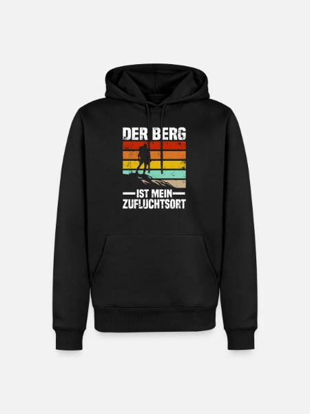 Bergsteiger Wanderer Bergsteigen - Männer Premium Bio Hoodie - Schwarz