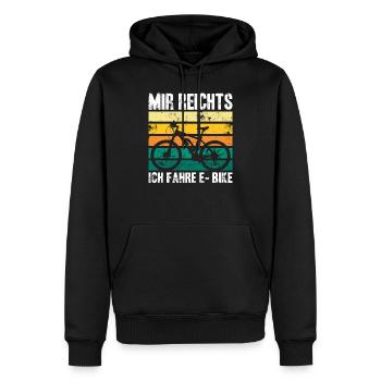 Mir Reichts Ich Fahre E-Bike - Männer Premium Bio Hoodie - Schwarz - Vorne - Nico (187cm)
