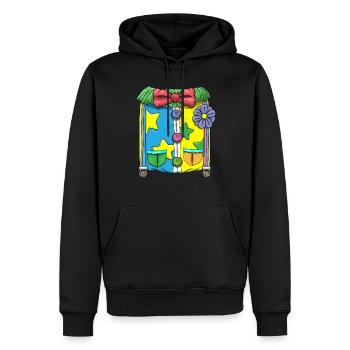 Karnvela Fasching Fastnacht Clown Kostüm - Männer Premium Bio Hoodie - Schwarz - Vorne - Nico (187cm)
