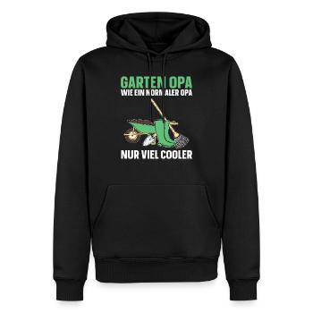 Garten Opa Wie Ein Normaler Opa Nur Viel Cooler - Männer Premium Bio Hoodie - Schwarz - Vorne - Nico (187cm)