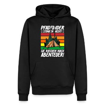 Pfadfinder Scout Pfadfinderin Camping - Männer Premium Bio Hoodie - Schwarz - Vorne - Nico (187cm)