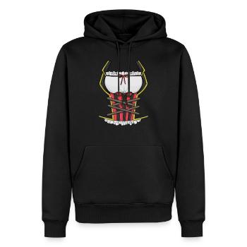 Costume Pirate Bride Pirate Carnaval Carnaval - Sweat à capuche Premium bio Homme - noir - Devant - Nico (187cm)