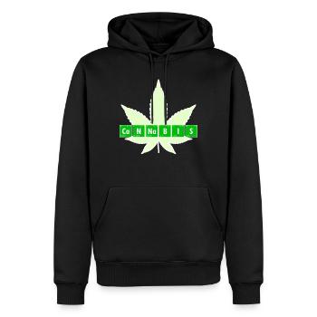Cannabis Élément du système périodique Weed Nerd Pothead - Sweat à capuche Premium bio Homme - noir - Devant - Nico (187cm)
