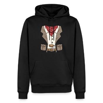 Cowboy Kostüm Karneval Fasching Western Rodeo - Men’s Premium Organic Hoodie - black - Front - Nico (187cm)