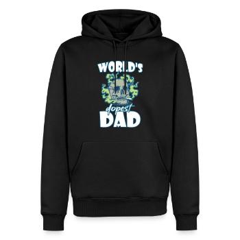 Le papa le plus dopé du monde - Sweat à capuche Premium bio Homme - noir - Devant - Nico (187cm)