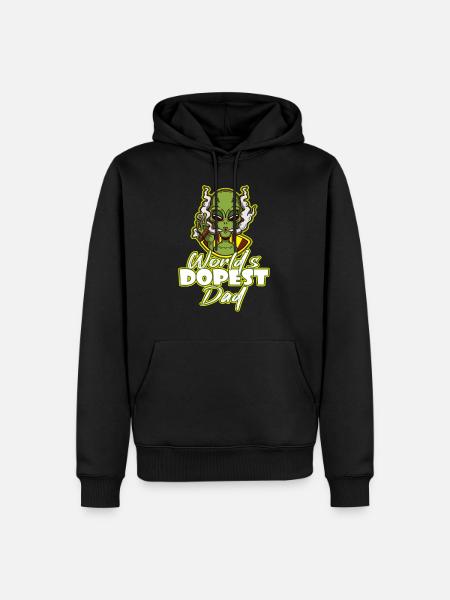 World's Dopest Dad - Männer Premium Bio Hoodie - Schwarz