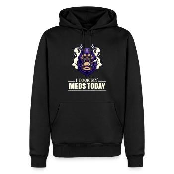 I Took My Meds Today - Männer Premium Bio Hoodie - Schwarz - Vorne - Nico (187cm)