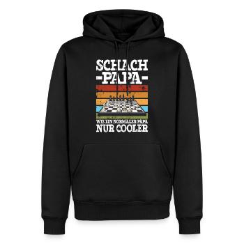 Schach Papa Wie Ein Normaler Papa Nur Cooler - Männer Premium Bio Hoodie - Schwarz - Vorne - Nico (187cm)