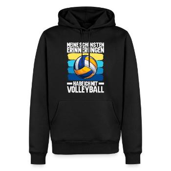 Volleyball Volleyballer Volleyballspieler - Männer Premium Bio Hoodie - Schwarz - Vorne - Nico (187cm)
