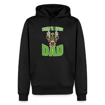 World's Dopest Dad - Männer Premium Bio Hoodie - Schwarz - Vorne - Nico (187cm)