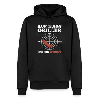 Grillen - Grillparty - Auftragsgriller - Männer Premium Bio Hoodie - Schwarz - Vorne - Nico (187cm)