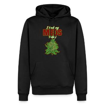 I Took My Meds Today - Men’s Premium Organic Hoodie - black - Front - Nico (187cm)