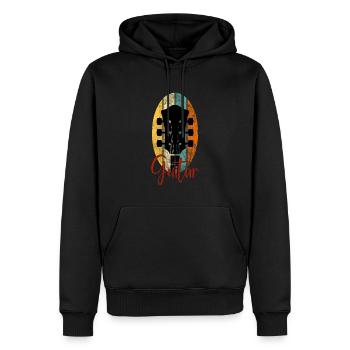 Guitar Retro Geschenk für Gitarristen Gitarre - Männer Premium Bio Hoodie - Schwarz - Vorne - Nico (187cm)