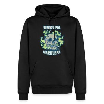 Hakuna Marijuana Drôle De Weed Fumer Pothead THC - Sweat à capuche Premium bio Homme - noir - Devant - Nico (187cm)