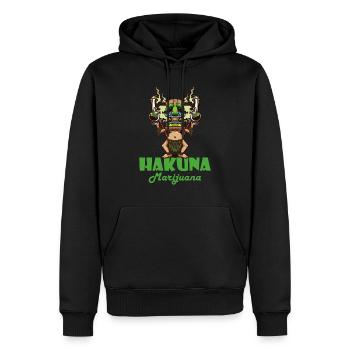 Hakuna Marijuana Drôle De Weed Fumer Pothead THC - Sweat à capuche Premium bio Homme - noir - Devant - Nico (187cm)