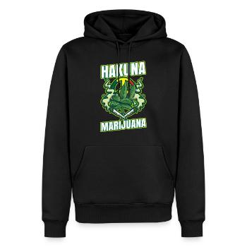 Hakuna Marijuana Drôle De Weed Fumer Pothead THC - Sweat à capuche Premium bio Homme - noir - Devant - Nico (187cm)