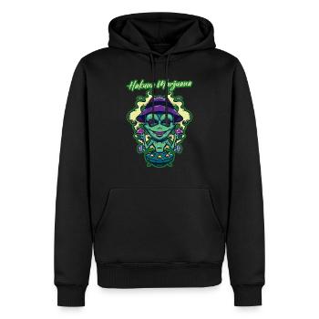 Hakuna Marijuana Funny Weed Smoking Pothead THC - Männer Premium Bio Hoodie - Schwarz - Vorne - Nico (187cm)