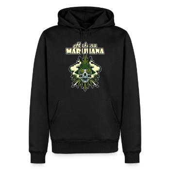Hakuna Marijuana Drôle De Weed Fumer Pothead THC - Sweat à capuche Premium bio Homme - noir - Devant - Nico (187cm)
