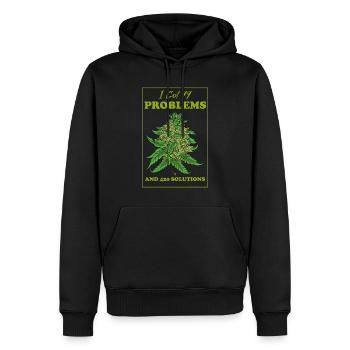 J’ai eu 99 problèmes et 420 solutions Cannabis Weed - Sweat à capuche Premium bio Homme - noir - Devant - Nico (187cm)