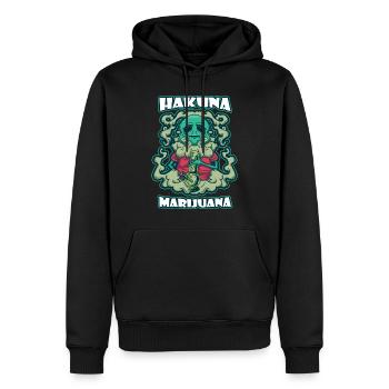 Hakuna Marijuana Drôle De Weed Fumer Pothead THC - Sweat à capuche Premium bio Homme - noir - Devant - Nico (187cm)