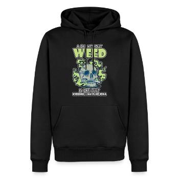 A Day Without Weed Is Like Cannabis Weed Smoking - Männer Premium Bio Hoodie - Schwarz - Vorne - Nico (187cm)