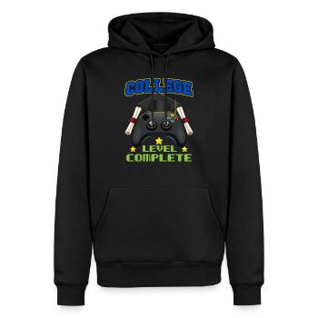 College Level Complete Funny Gaming Graduate - Männer Premium Bio Hoodie - Schwarz - Vorne - Nico (187cm)