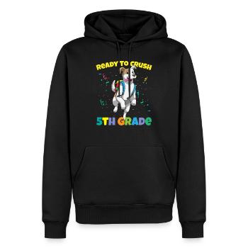 Ready To Crush 5th Grade Elementary School - Sweat à capuche Premium bio Homme - noir - Devant - Nico (187cm)