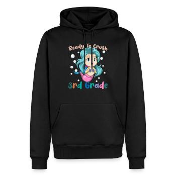 Ready To Crush 3rd Grade Elementary School - Sweat à capuche Premium bio Homme - noir - Devant - Nico (187cm)