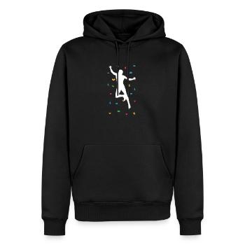 Rock Climbing Bouldering Wall Climber - Männer Premium Bio Hoodie - Schwarz - Vorne - Nico (187cm)