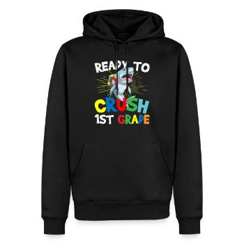 Ready To Crush 1st Grade Elementary School - Sweat à capuche Premium bio Homme - noir - Devant - Nico (187cm)