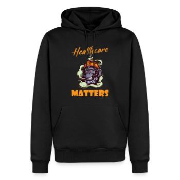 Healthcare Matters Cannabis Lover THC Medical Weed - Männer Premium Bio Hoodie - Schwarz - Vorne - Nico (187cm)