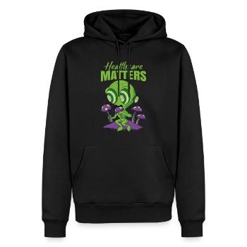 Healthcare Matters Cannabis Lover THC Medical Weed - Männer Premium Bio Hoodie - Schwarz - Vorne - Nico (187cm)